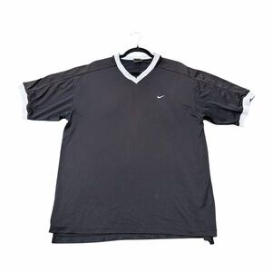 NikeFit Nike Y2K Mesh V-Neck Jersey Tee Black Large